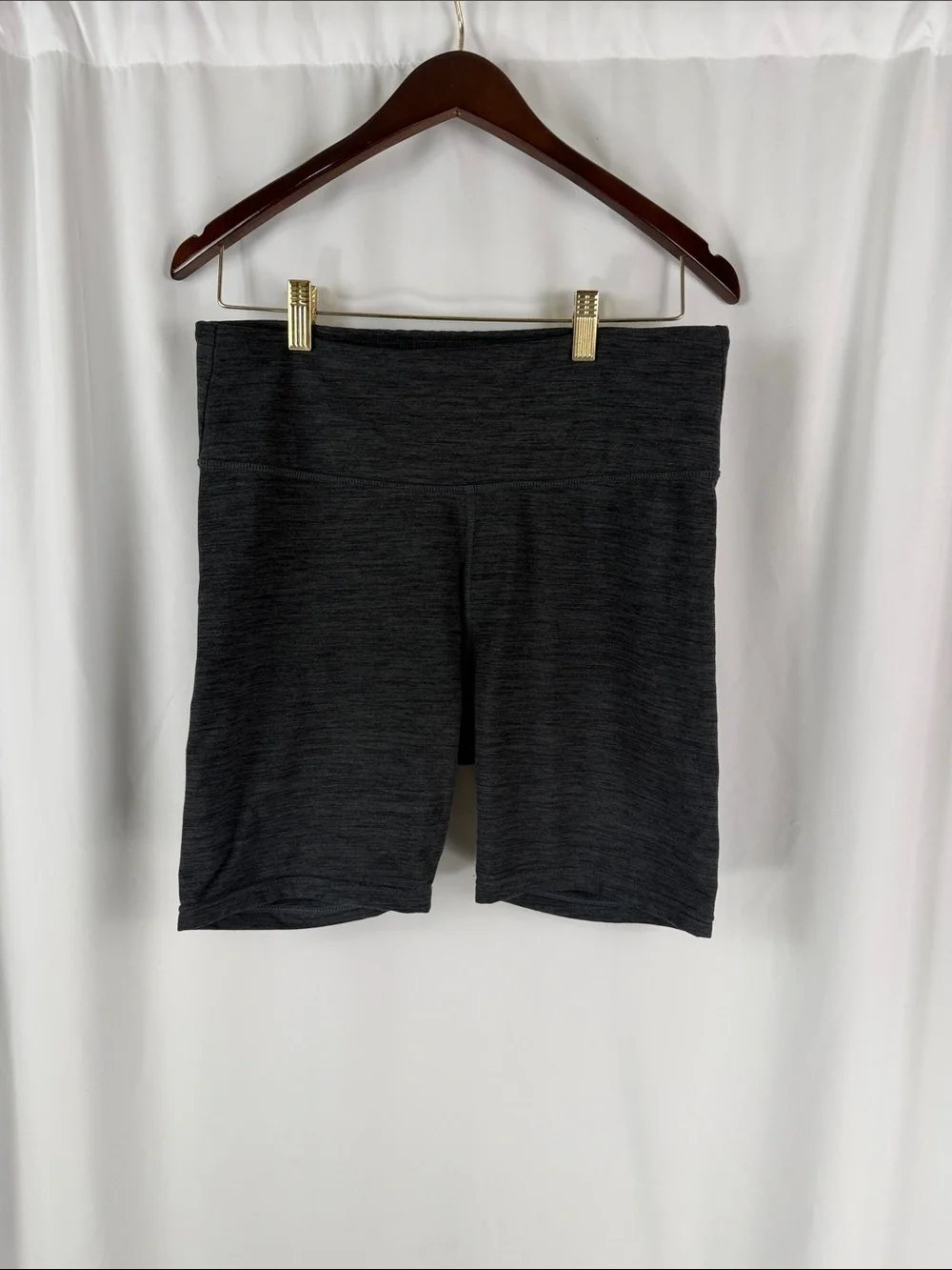 JoyLab High Rise Biker Shorts Charcoal Gray Heather Size Large